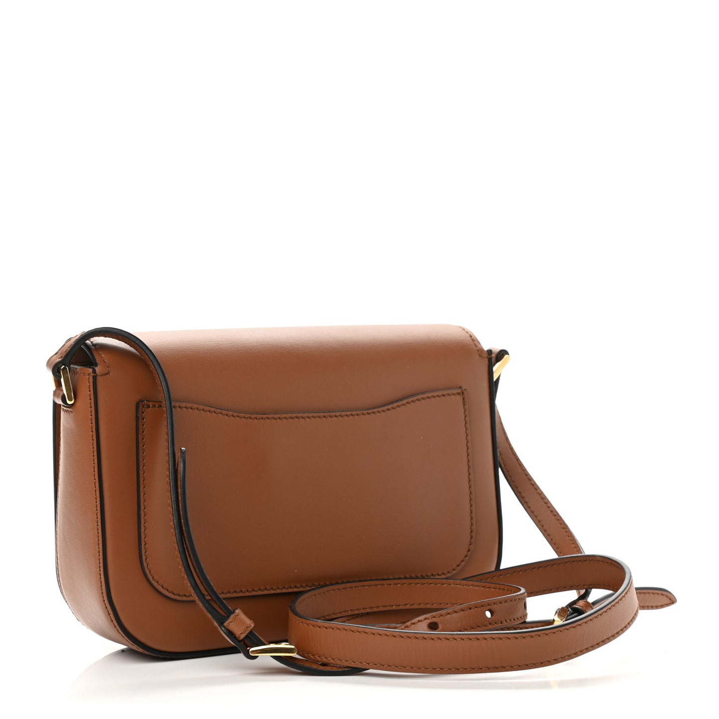 City Calf Flap Shoulder Bag Cognac