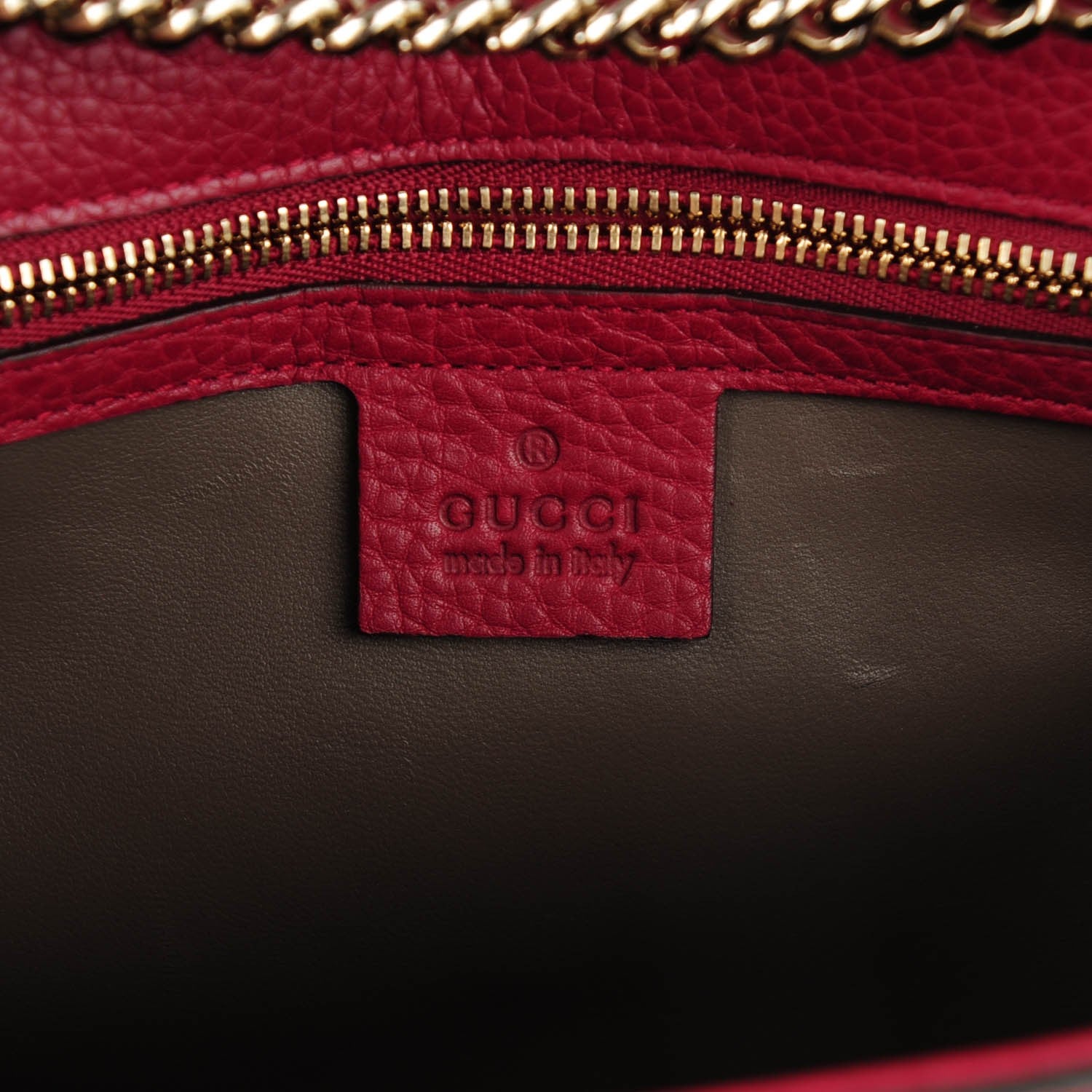 Gucci Pebbled Calfskin Medium Miss Bamboo Shoulder Bag Burgundy 6 of 7