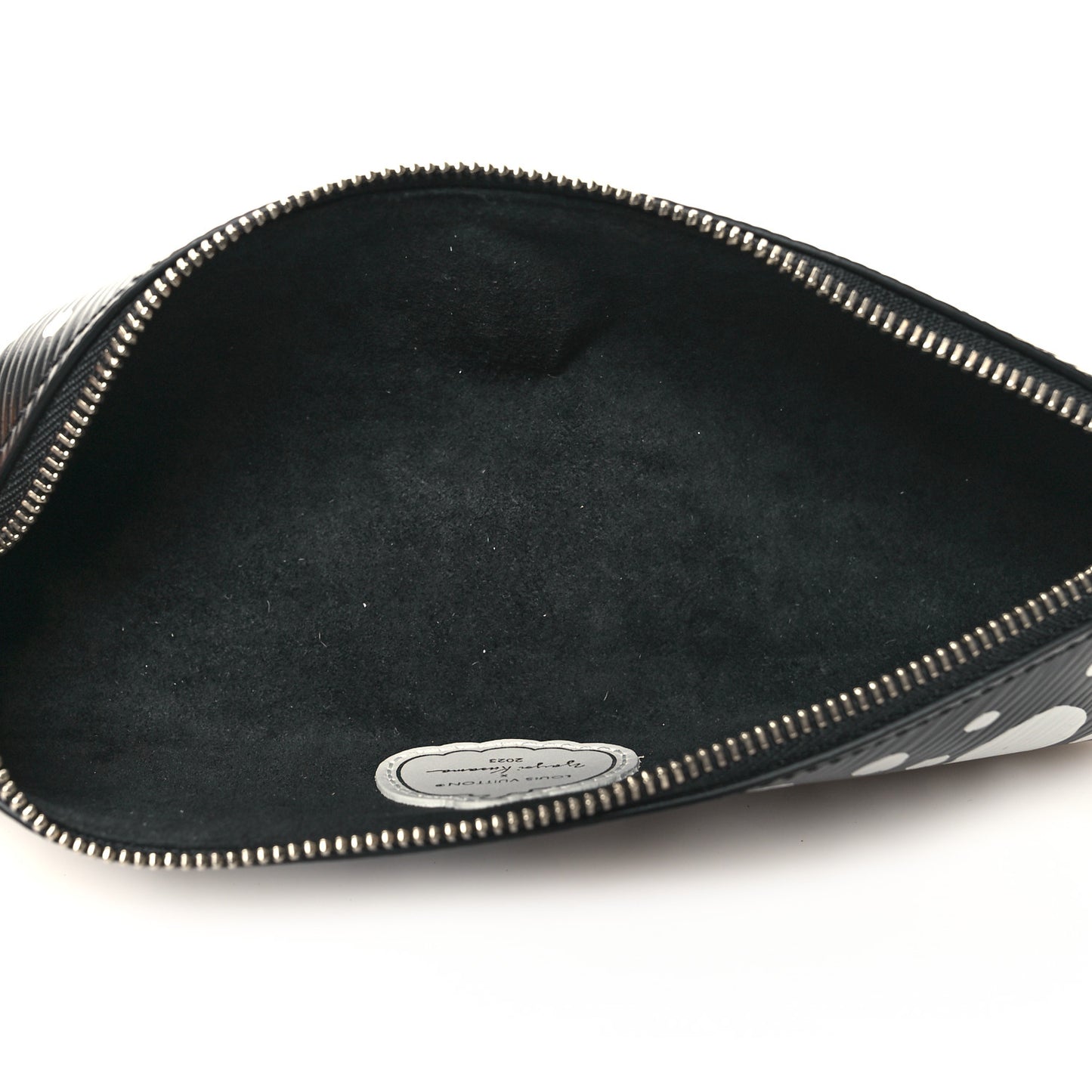 X YK Epi Infinity Dots Elizabeth Pencil Pouch Black White