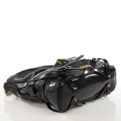 Burberry Soft Lambskin Bridle Calfskin Medium Gosford Hobo Black 4 of 8