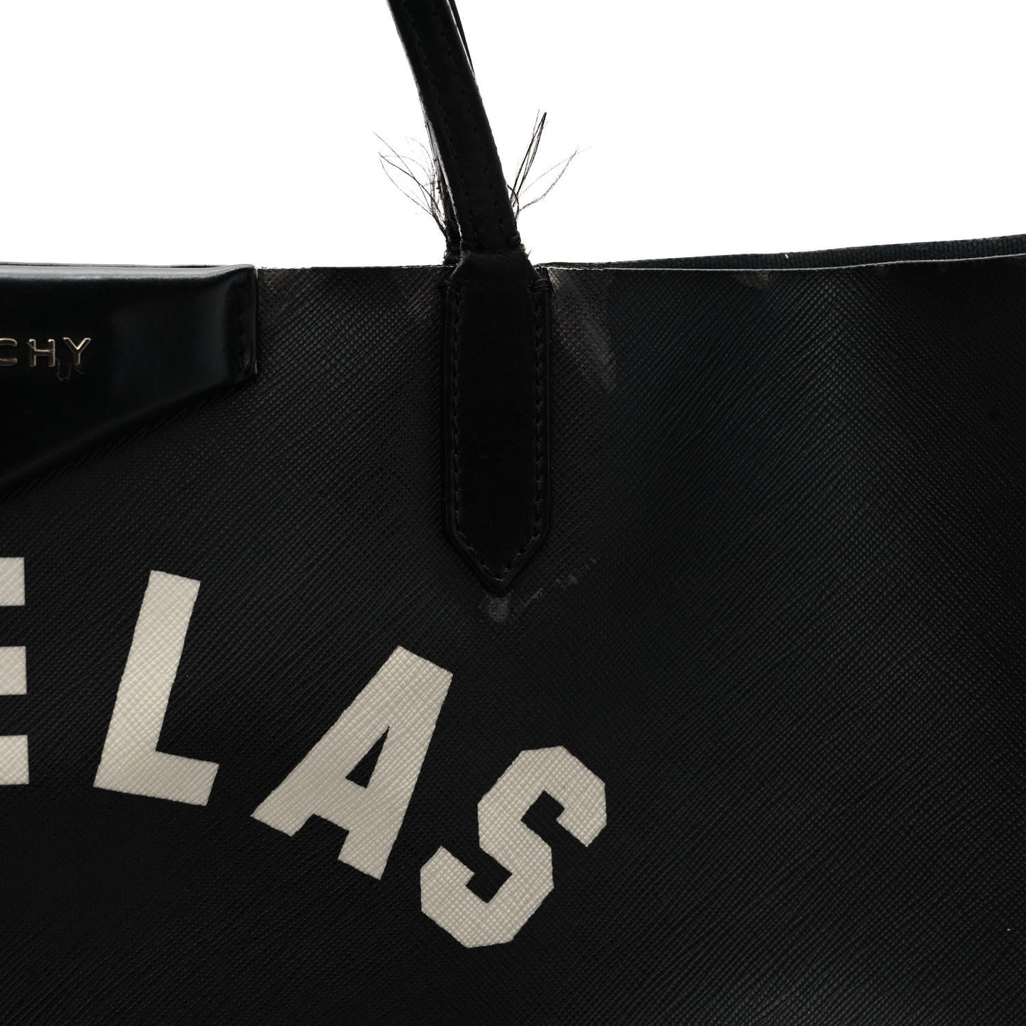 Textured Coated Canvas Favelas Large Antigona Tote Black
