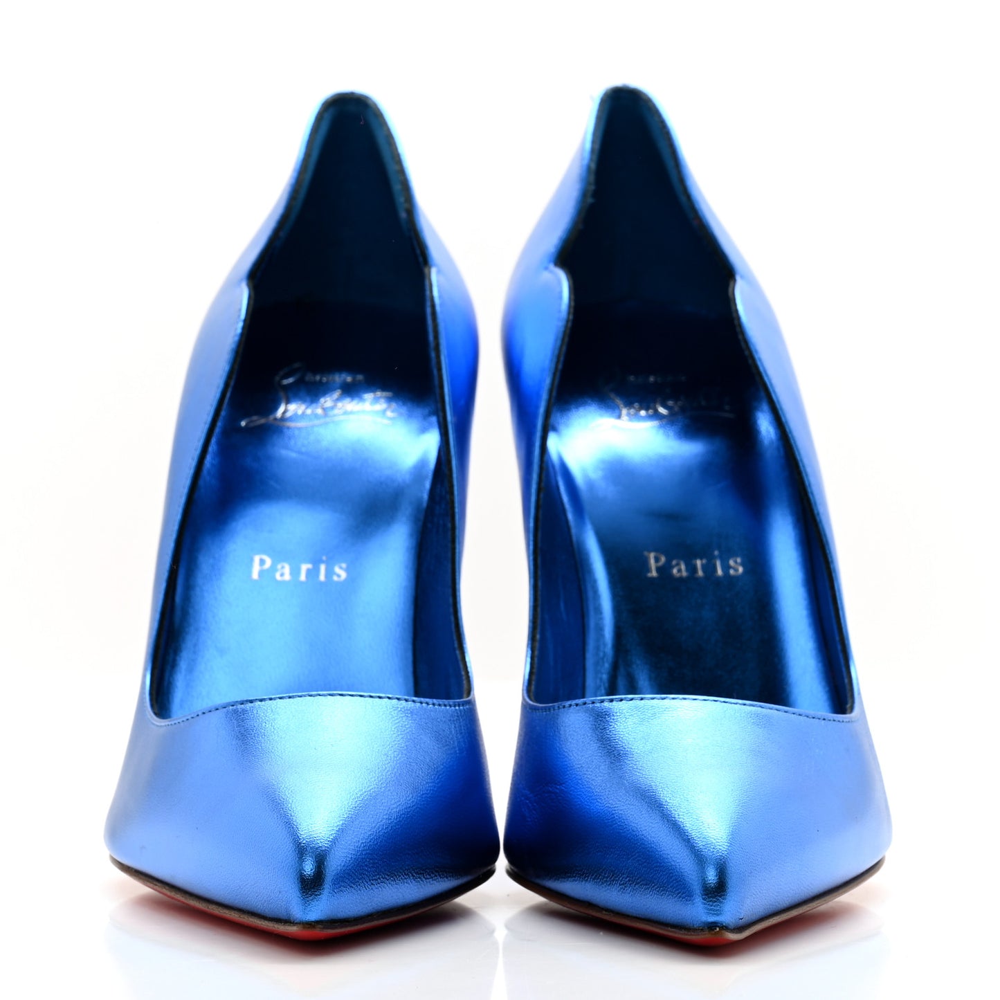 Metallic Patent Hot Chick 100 Pumps 37 Blue