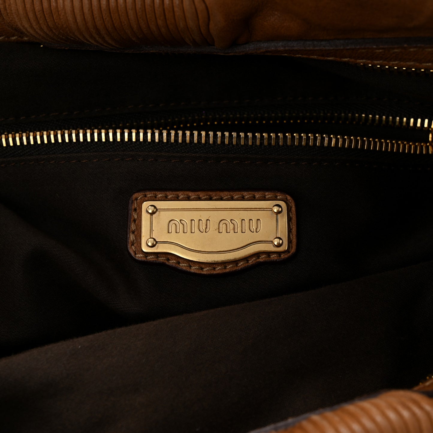 Nappa Frame Shopping Tote Cammello