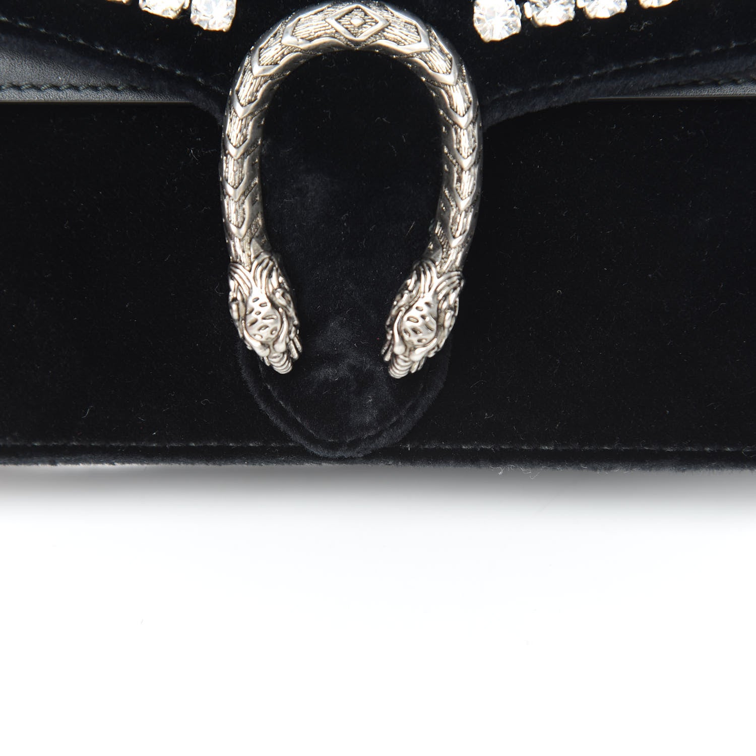 Gucci Velvet Crystal Super Mini Dionysus Shoulder Bag Black 15 of 15