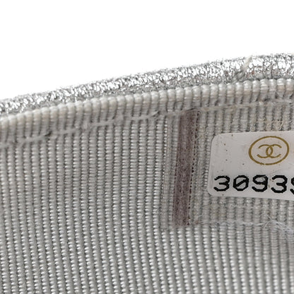 Chanel Metallic Lambskin Quilted Glasses Case With Chain Silver 7 of 11