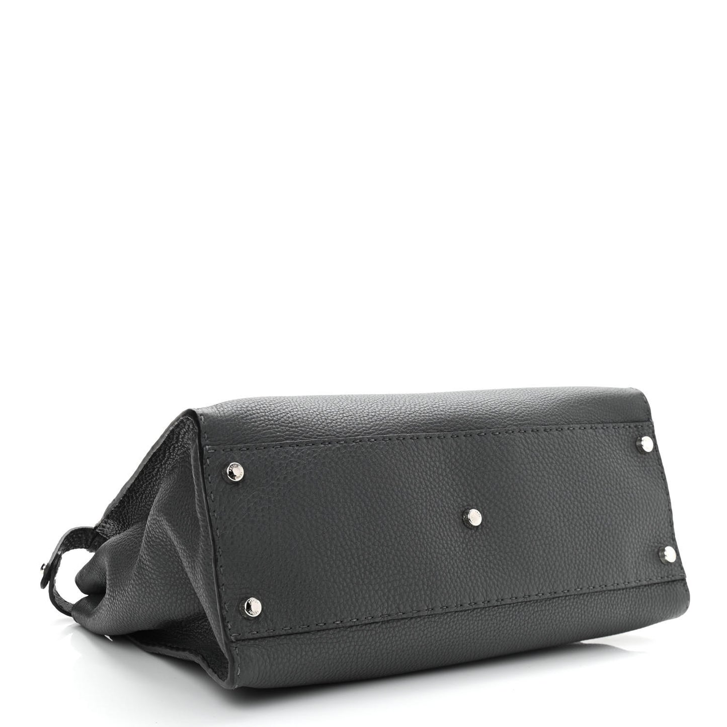 Cuoio Romano Selleria Bi-Color Large Peekaboo Iconic Satchel Asfalto Latte