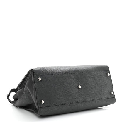 Fendi Cuoio Romano Selleria Bi-Color Large Peekaboo Iconic Satchel Asfalto Latte 4 of 11