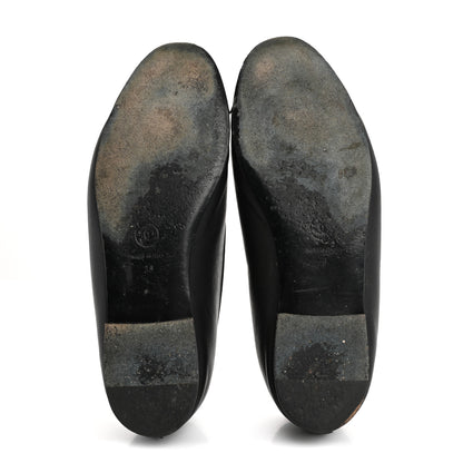 Chanel Lambskin Patent Cap Toe Ballerina Flats 39 Black 6 of 16