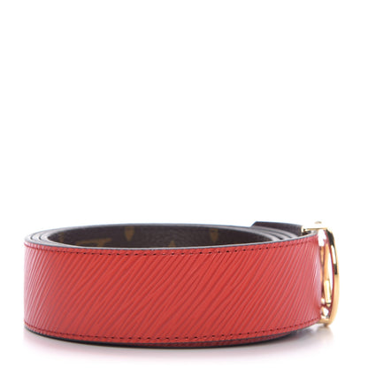 Louis Vuitton Monogram Epi 35mm LV Circle Reversible Belt 90 36 Coquelicot 2 of 4