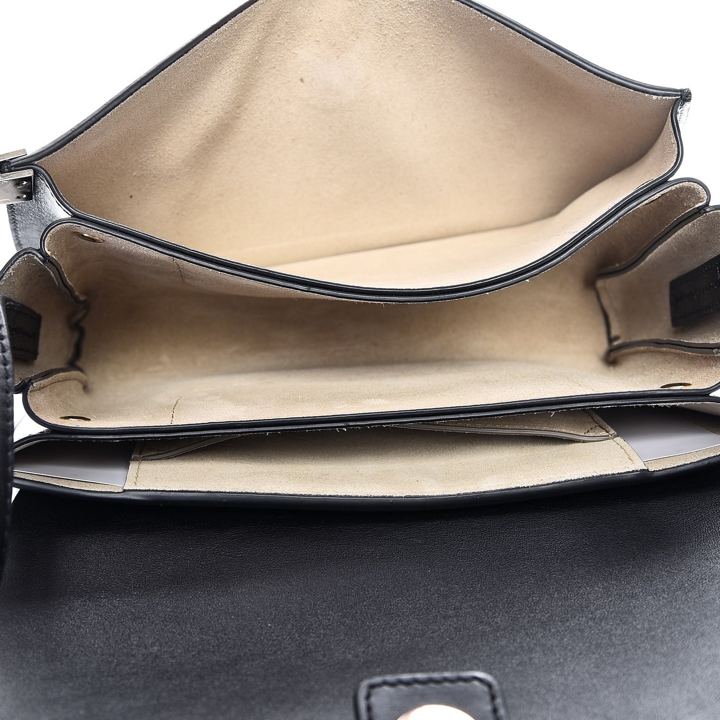 Suede Calfskin Small Faye Shoulder Bag Black