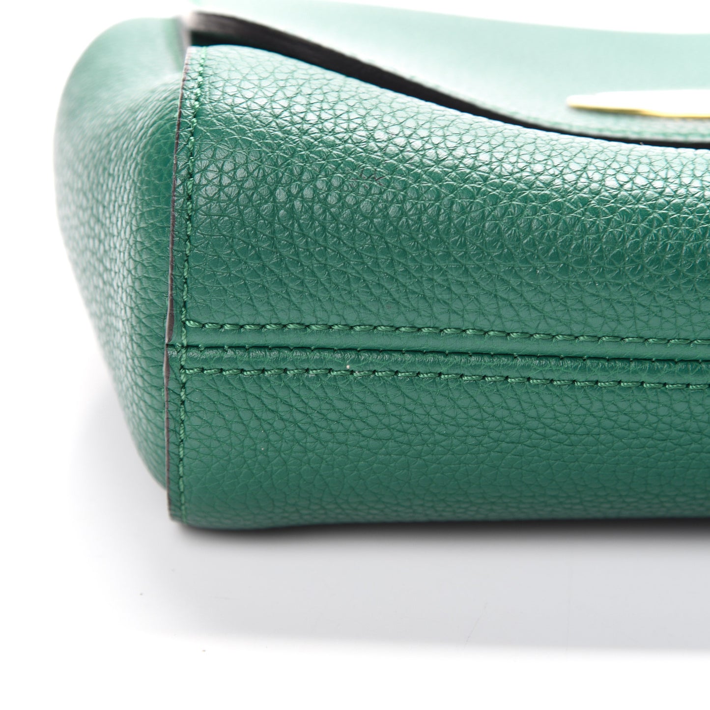 Small Classic Grain Calfskin Small Lily Flap Emerald