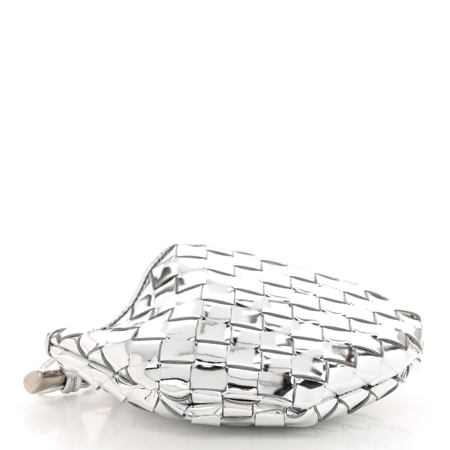 Bottega Veneta Mirror Laminated Nappa Intrecciato Mini Sardine Bag Silver 4 of 9