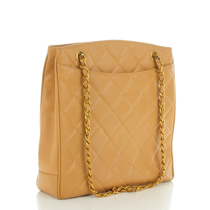 Chanel Caviar Quilted Shoulder Bag Beige 3 of 12