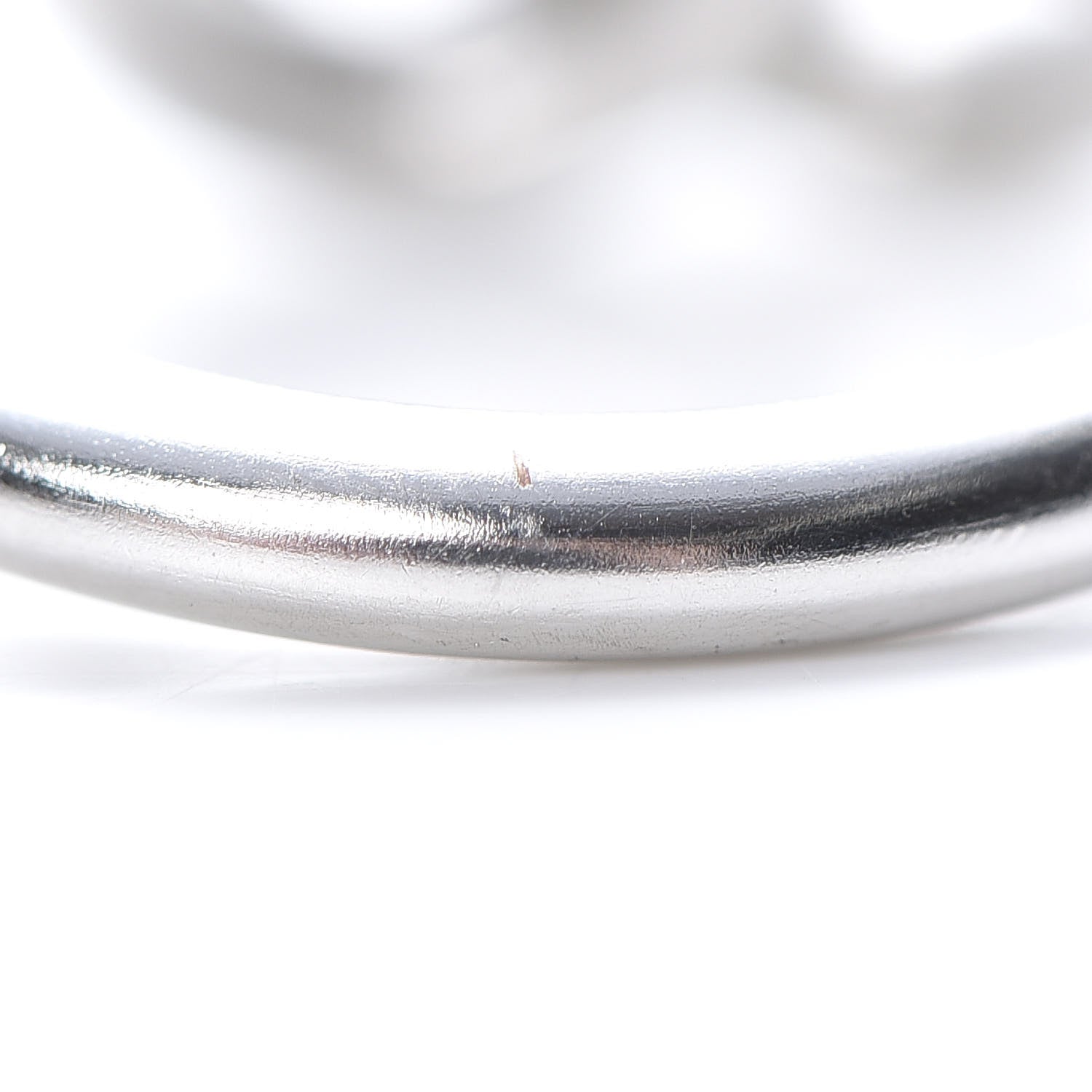 Chanel Crystal CC Ring 54 Iridescent Silver 6 of 7