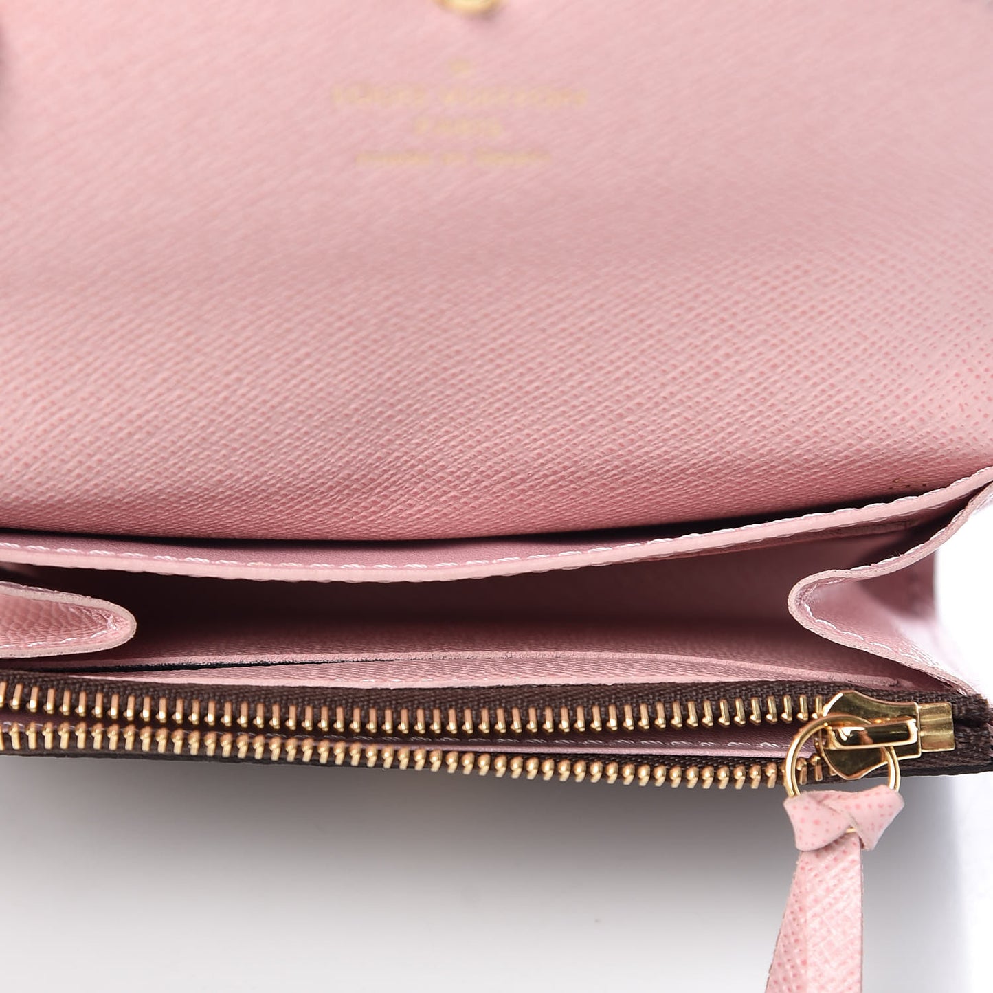 Damier Ebene Rosalie Coin Purse Rose Ballerine