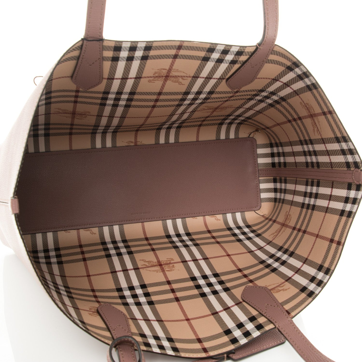 Burberry Grainy Calfskin Medium Lavenby Reversible Tote Mauve 6 of 12