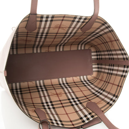 Burberry Grainy Calfskin Medium Lavenby Reversible Tote Mauve 6 of 12