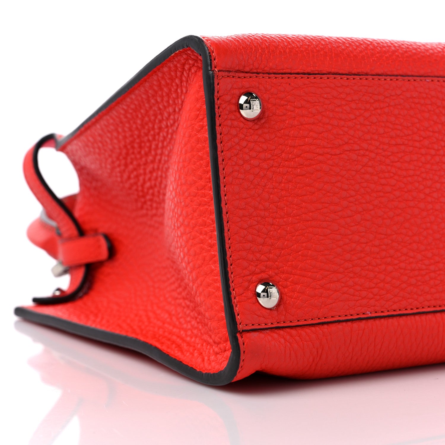 Fendi Cuoio Romano Selleria Medium Peekaboo X-Lite Fiamma Rosso 7 of 11