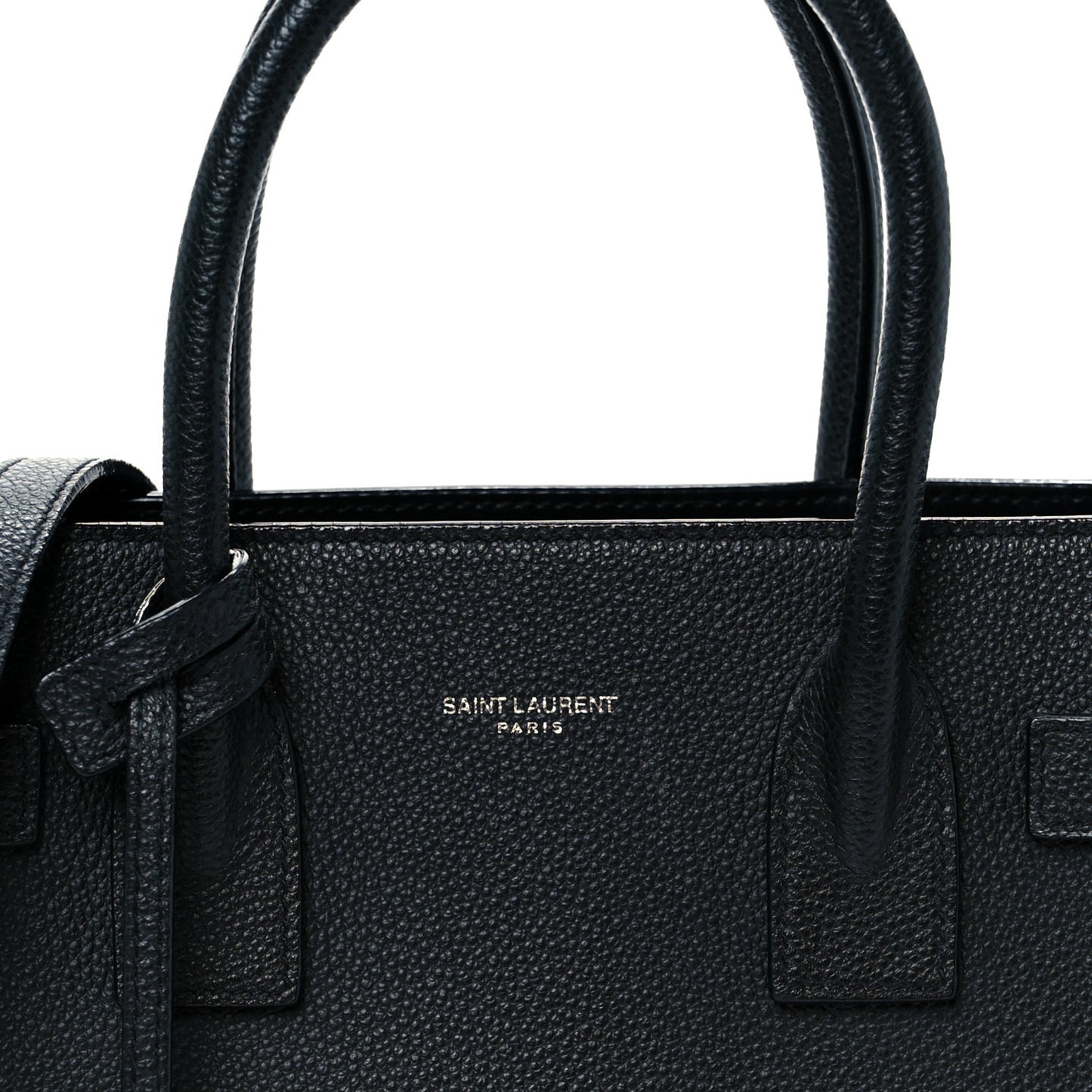 Grained Calfskin Baby Sac De Jour Black
