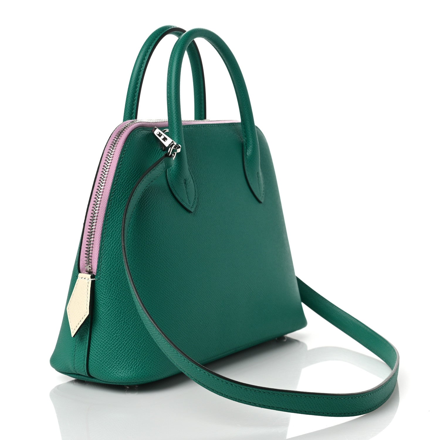 Hermes Epsom Tri-Color 1923 Bolide 25 Jade Nata Mauve Sylvestre 3 of 8