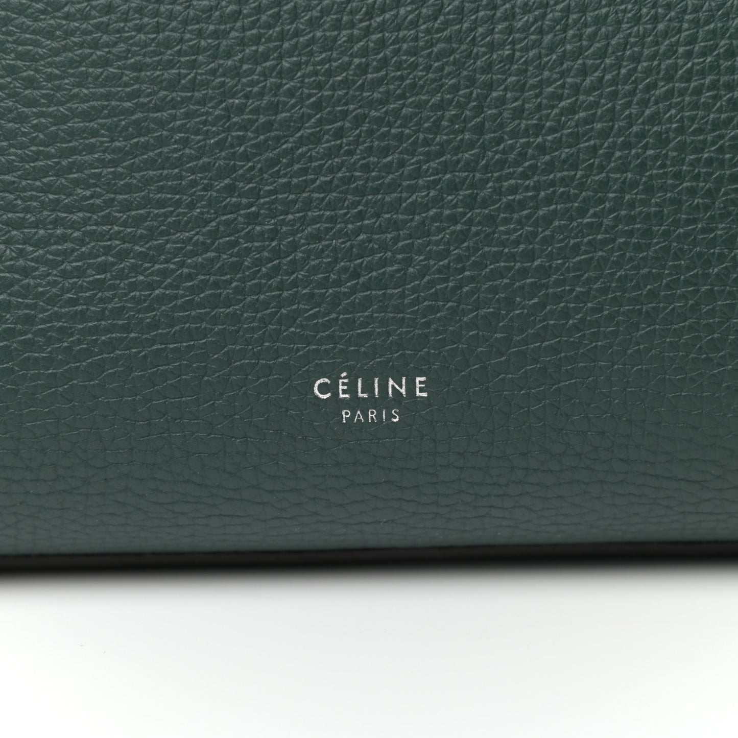 Supple Grained Calfskin Small Big Bag Dark Green