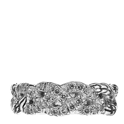 John Hardy Sterling Silver Diamond Classic Chain Band Ring 57 8 1 of 5
