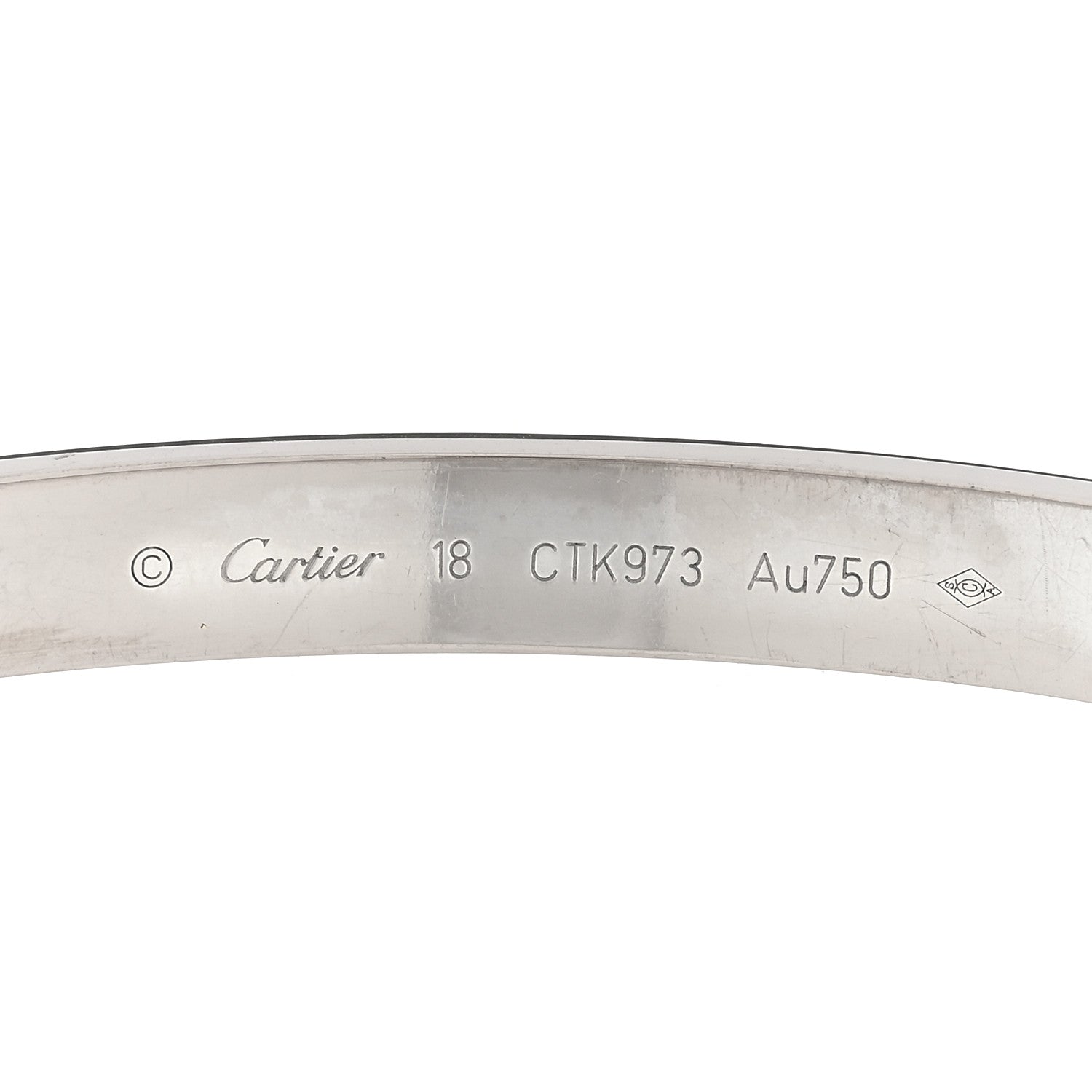 Cartier 18K White Gold LOVE Bracelet 18 3 of 5
