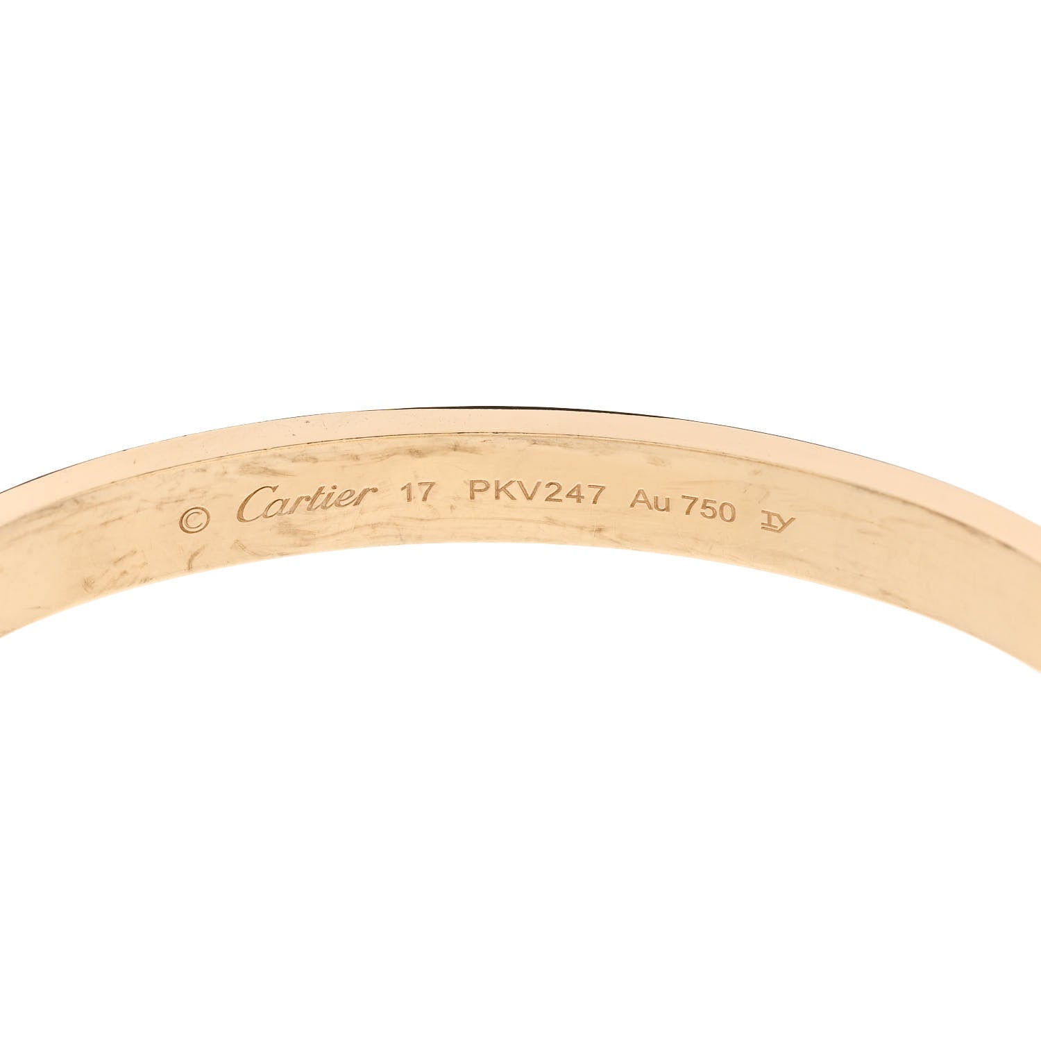 Cartier 18K Yellow Gold LOVE Bracelet 17 6 of 9