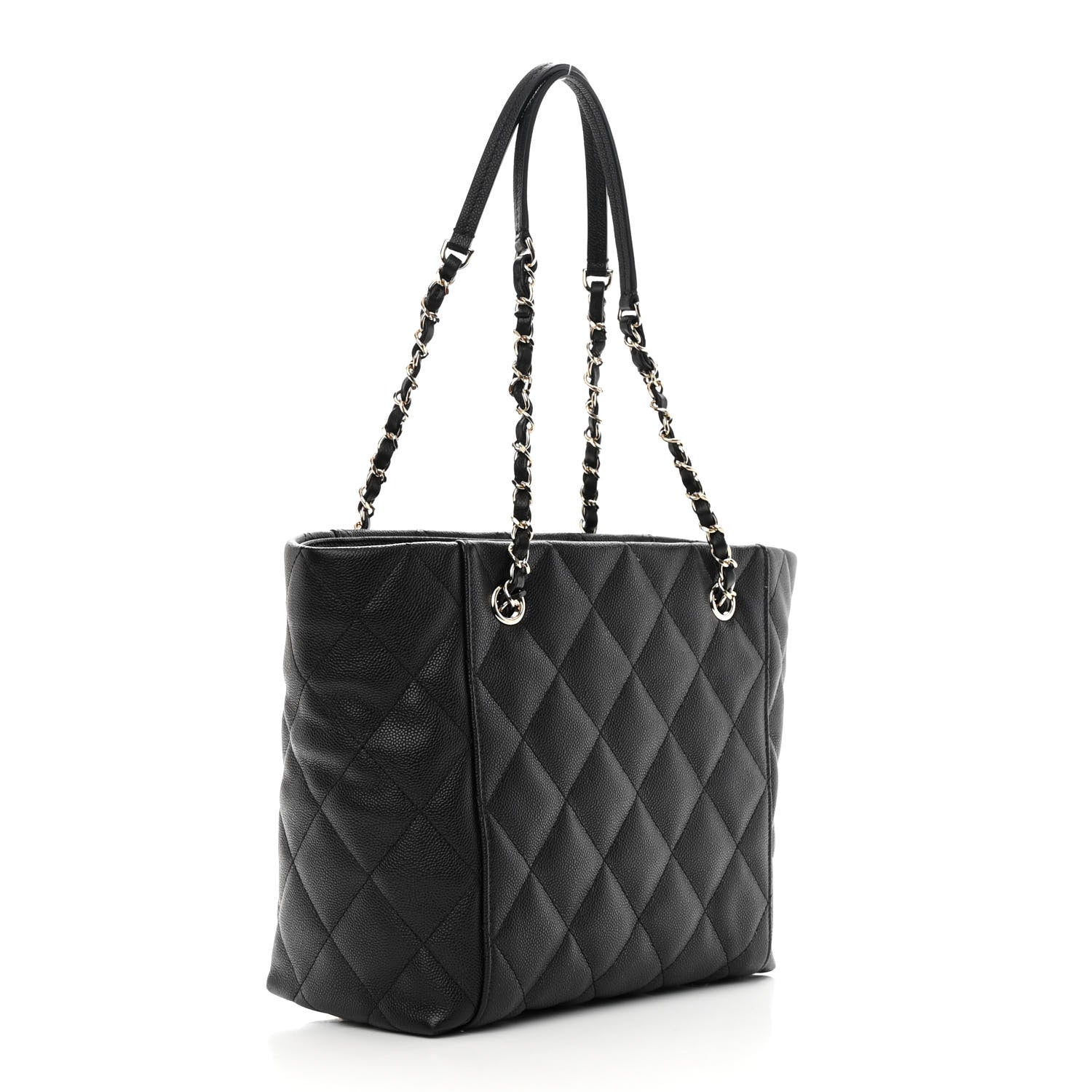 Chanel Caviar Quilted Small Shopping Tote Black 3 of 12