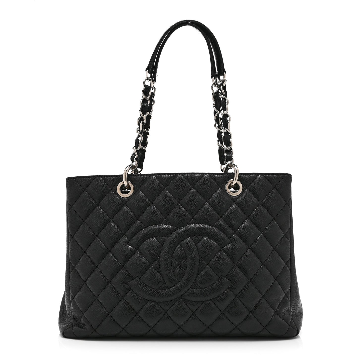 Caviar Quilted Grand Shopping Tote GST Black