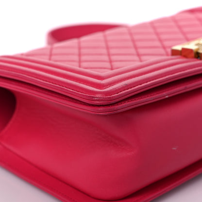 Chanel Lambskin Quilted Medium Boy Flap Fuchsia 8 of 17