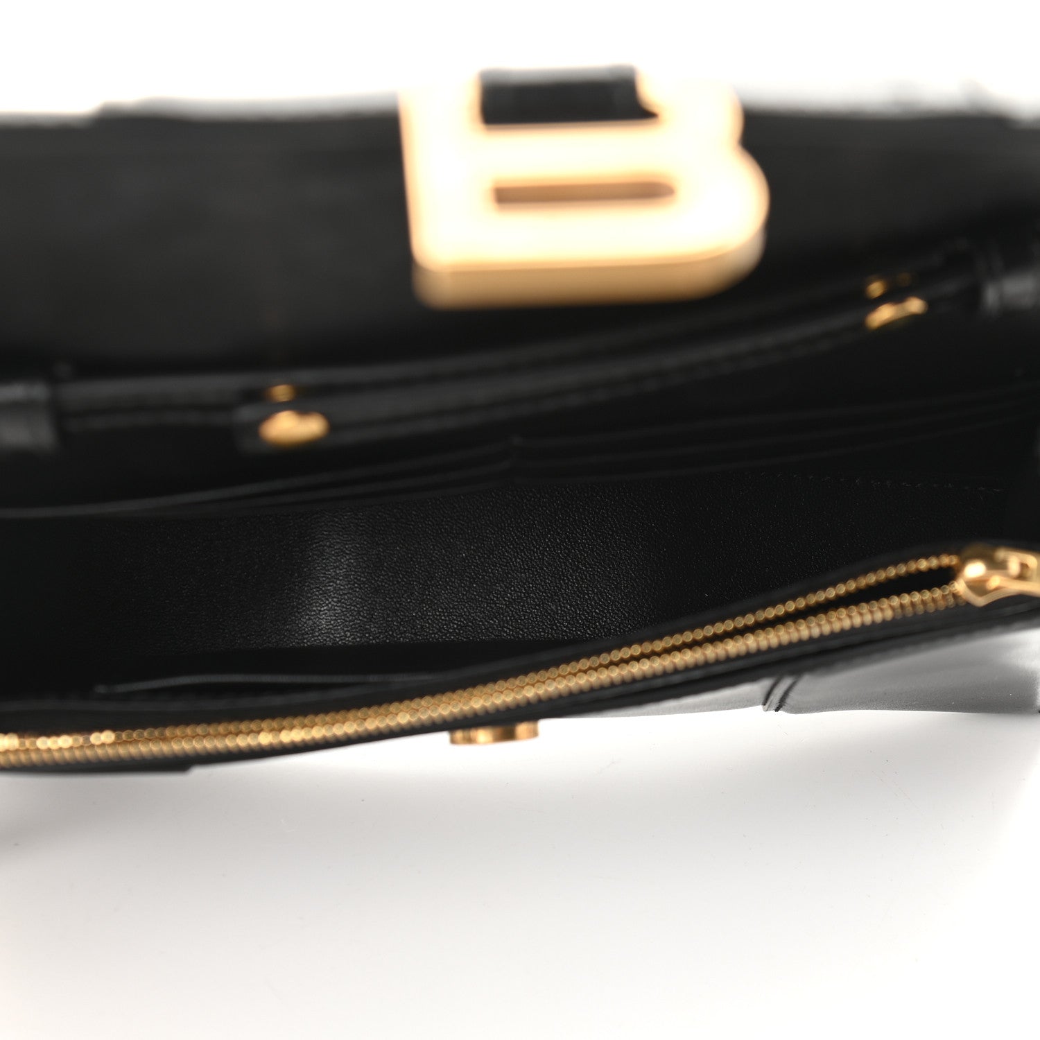 Balenciaga Shiny Box Calfskin Hourglass Chain Bag Black 5 of 8