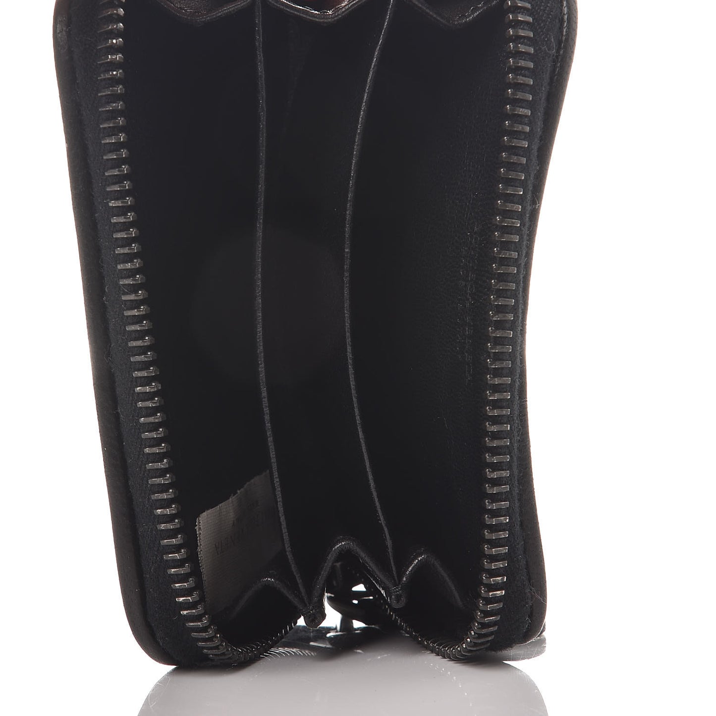 Nappa Intrecciato Zip Around Coin Purse Black