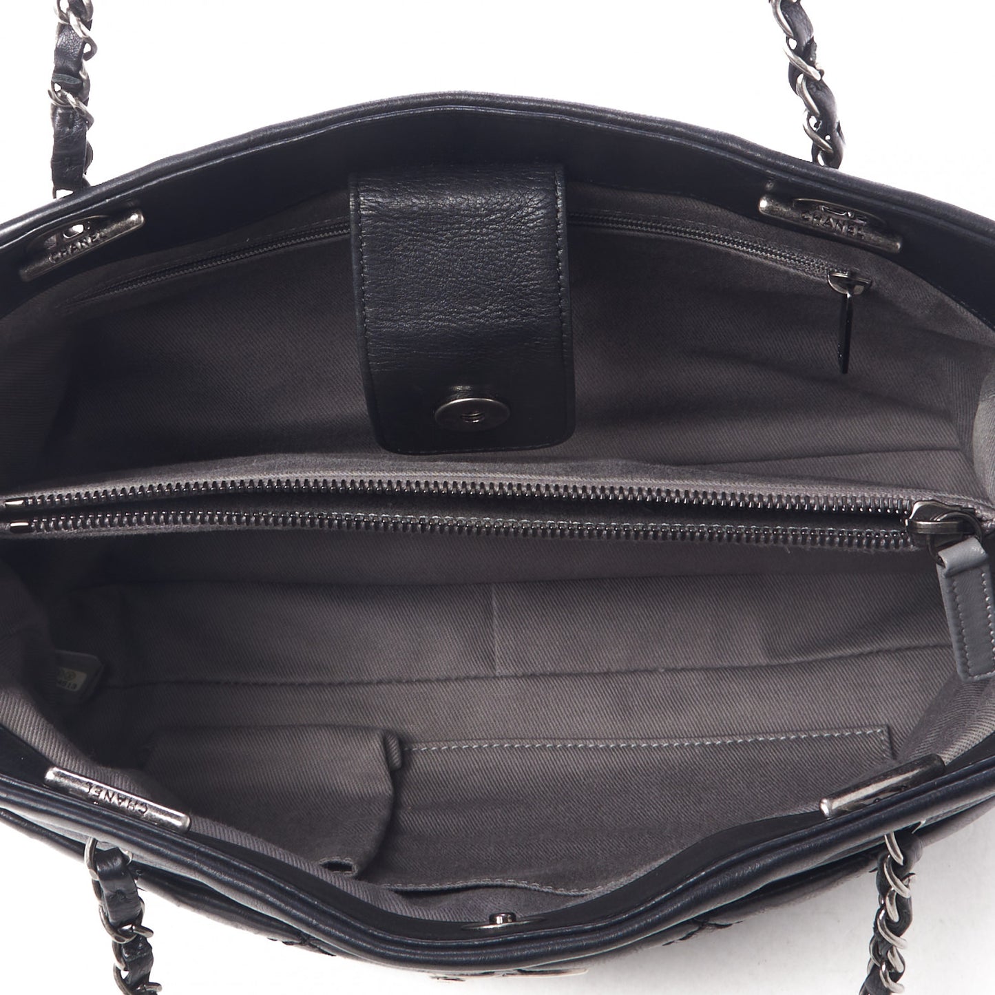 Calfskin Medium Stitch It Tote Black