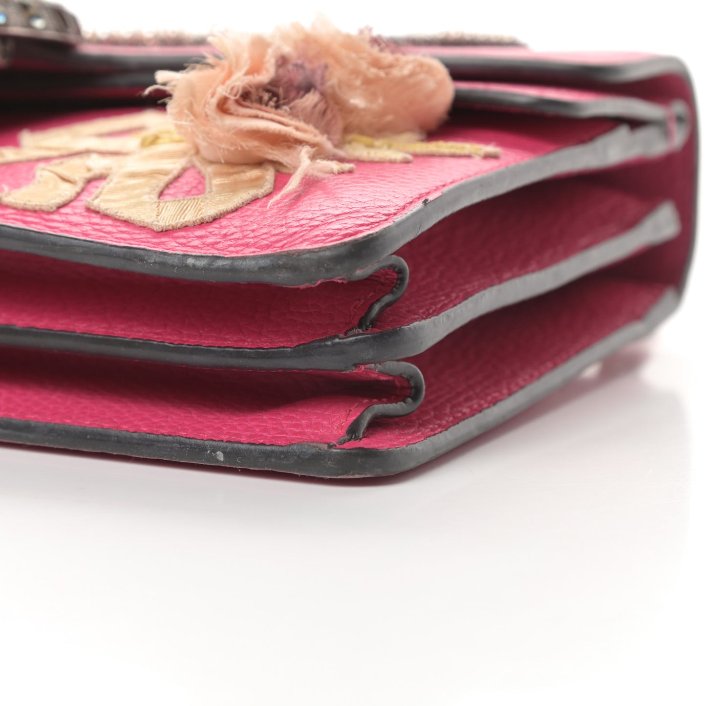 Pebbled Calfskin Embellished Guccify Small Dionysus Shoulder Bag Rosa