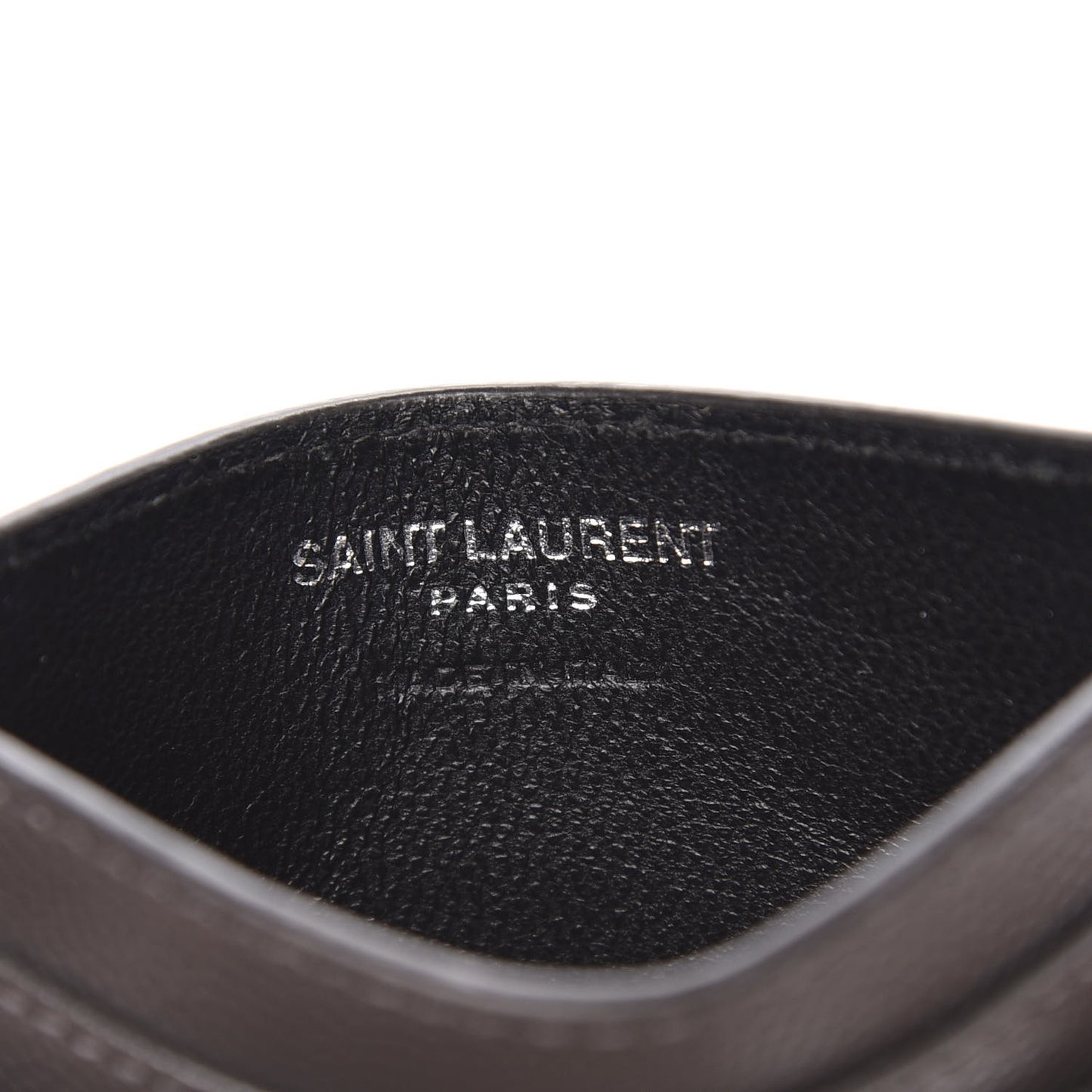 Grain De Poudre Matelasse Chevron Monogram Credit Card Case Coal