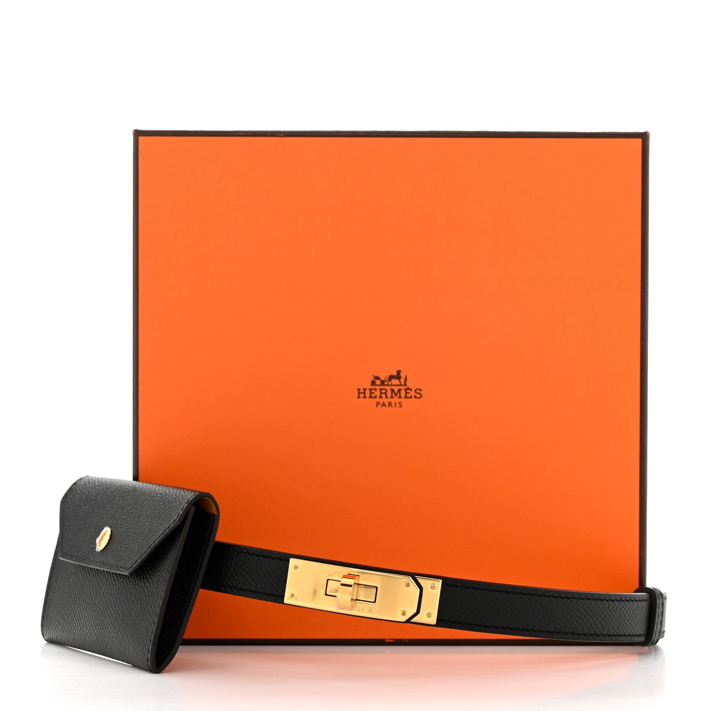 Epsom Kelly Pocket Belt Black