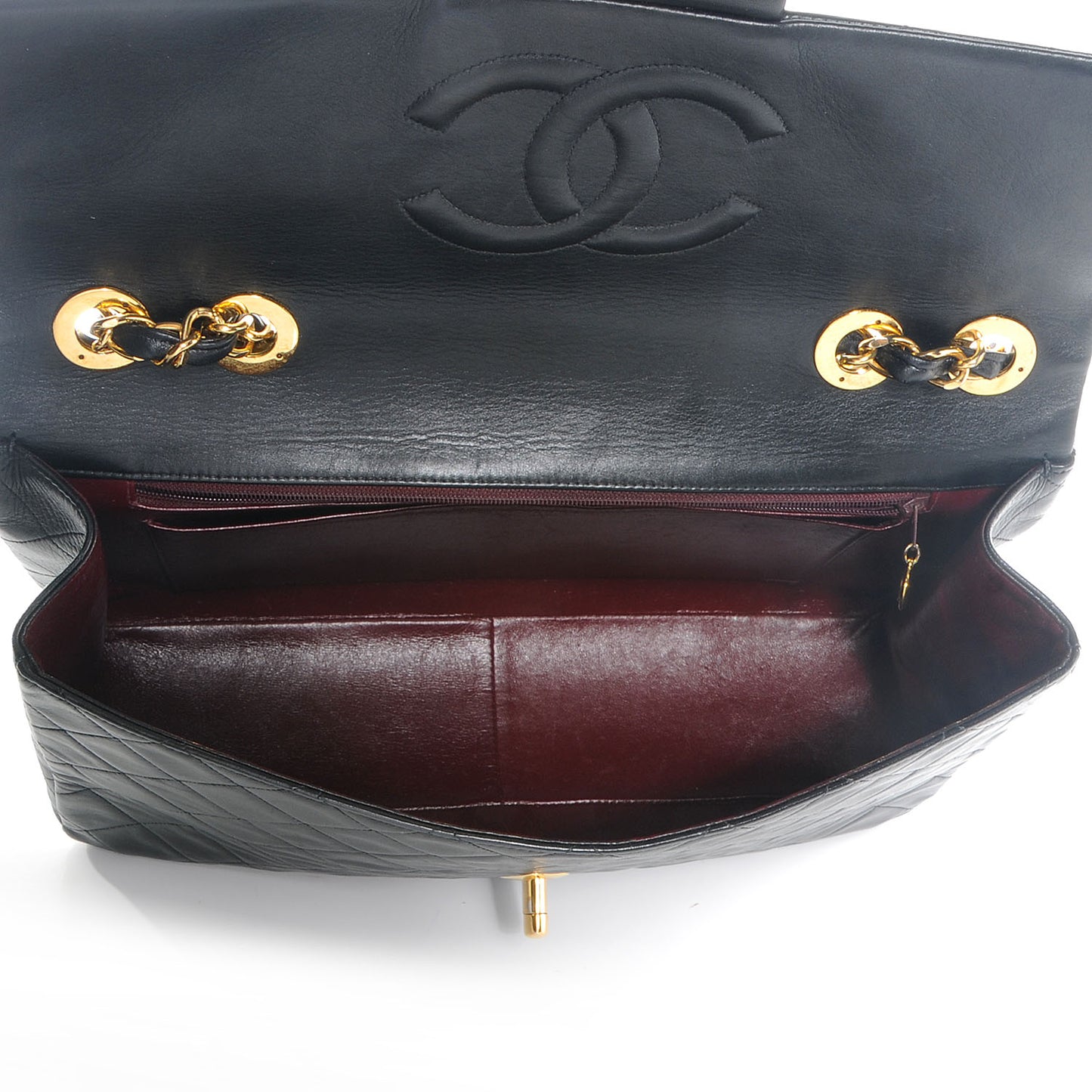 Lambskin XL Jumbo Flap Black