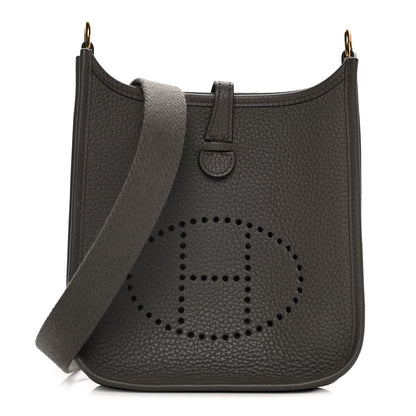 Hermes Taurillon Clemence Evelyne TPM Vert De Gris 1 of 11
