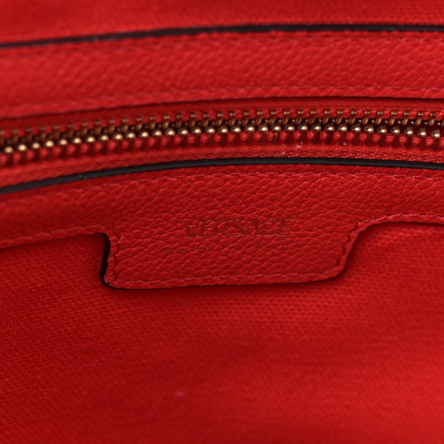 Versace Canvas Calfskin La Medusa Tote Bag Red 6 of 11