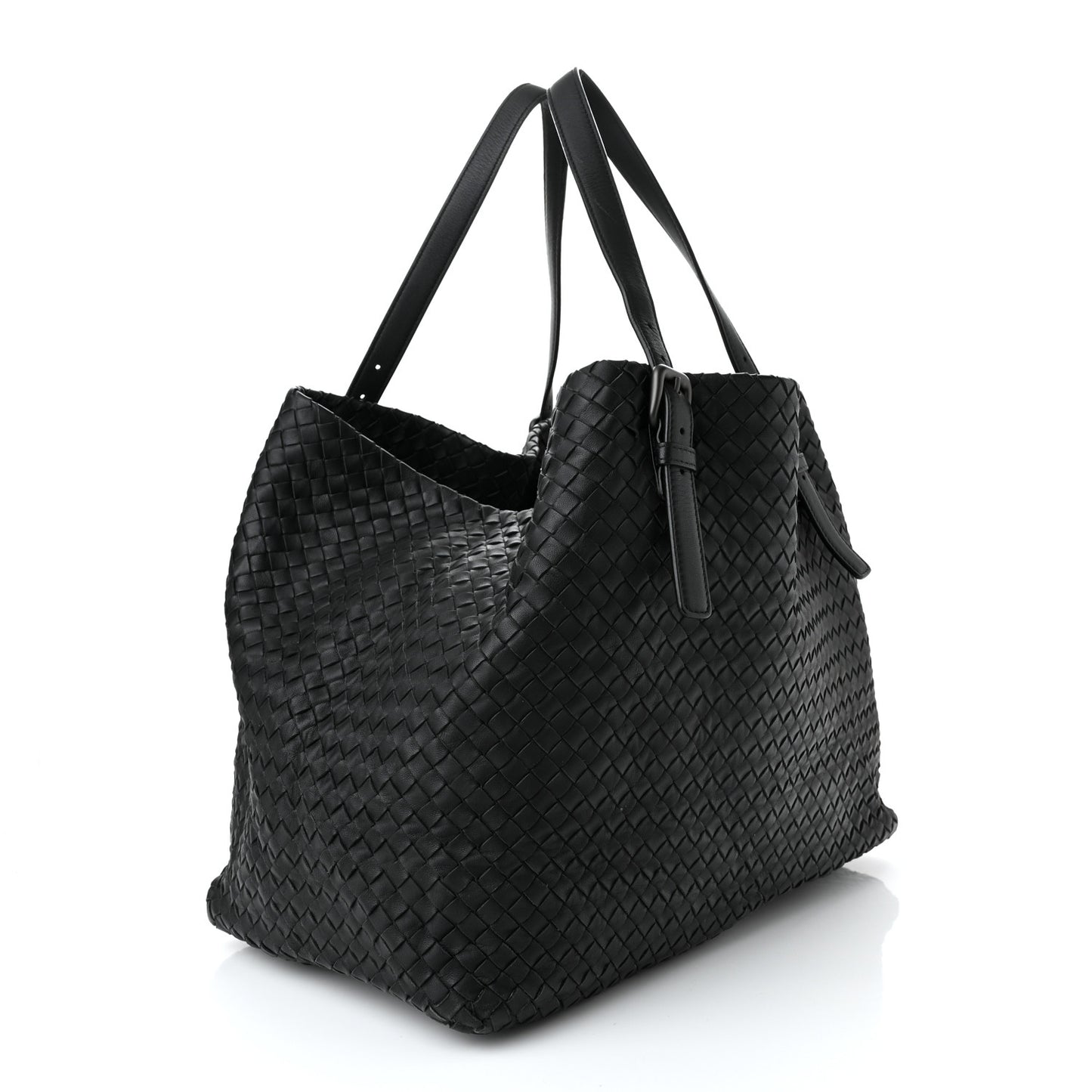 Nappa Intrecciato Medium Seamless Tote Black