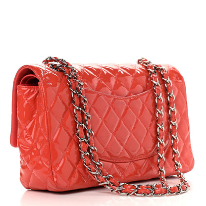 Chanel Patent Calfskin Quilted Medium Double Flap Red 3 of 14