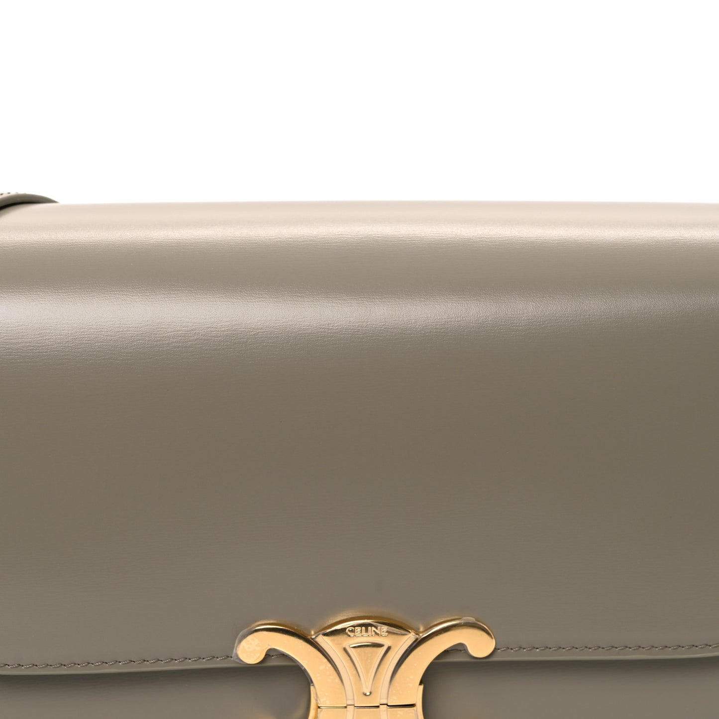 Shiny Calfskin Medium Triomphe Modern Taupe