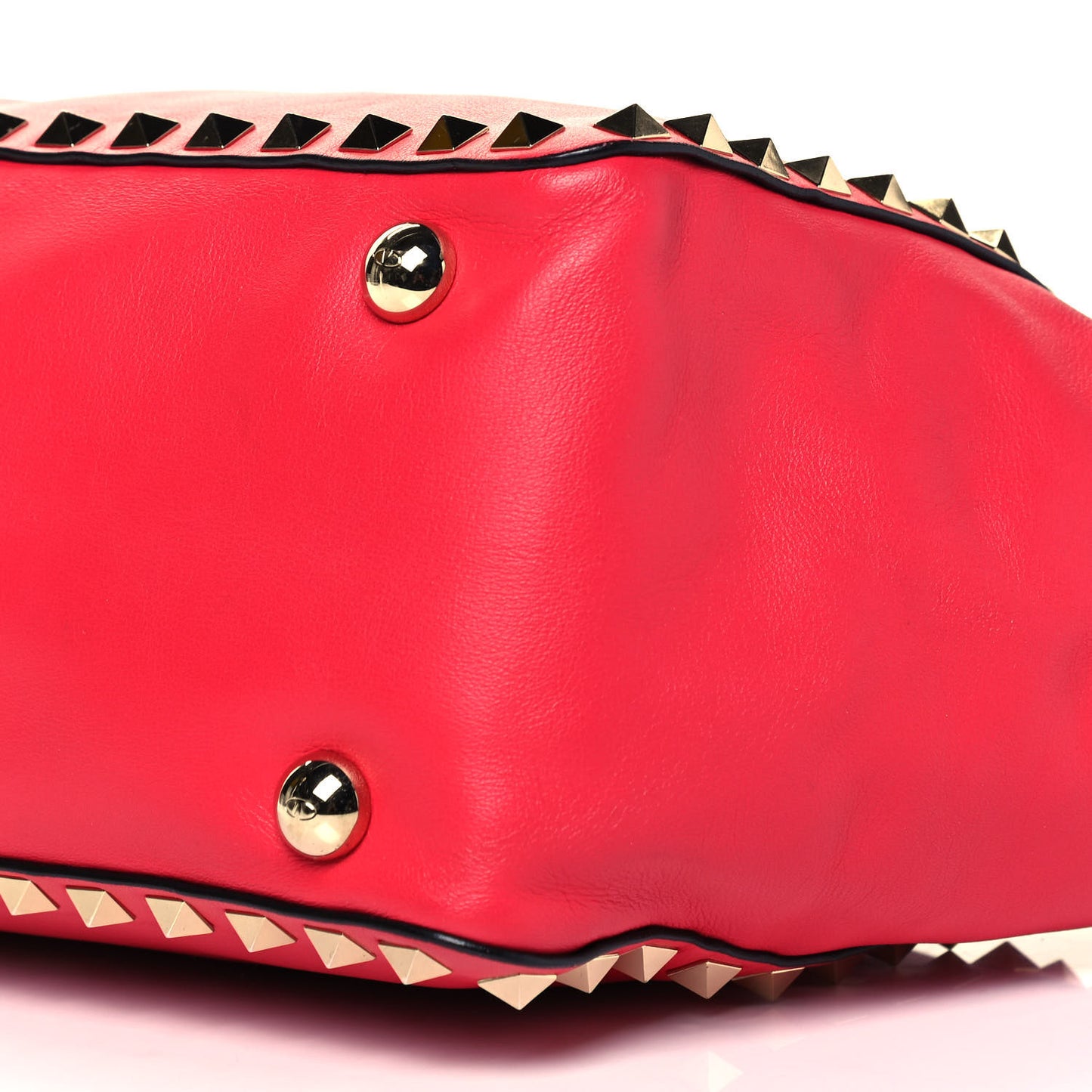 Vitello Small Rockstud Tote Fragola