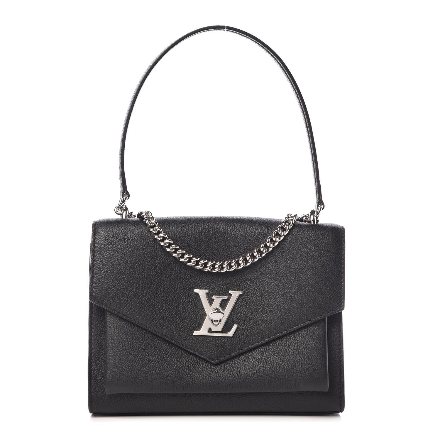 Louis Vuitton Soft Calfskin My Lockme Chain Bag BB Black 1 of 8