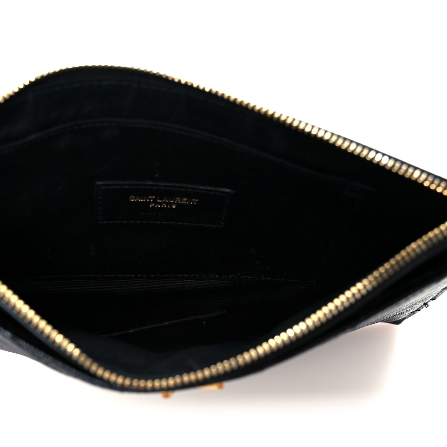 Grain De Poudre Chevron Monogram Large Bill Pouch Black