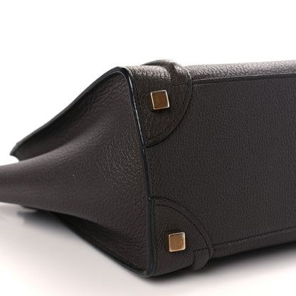 Celine Goatskin Micro Luggage Dark Taupe 8 of 10