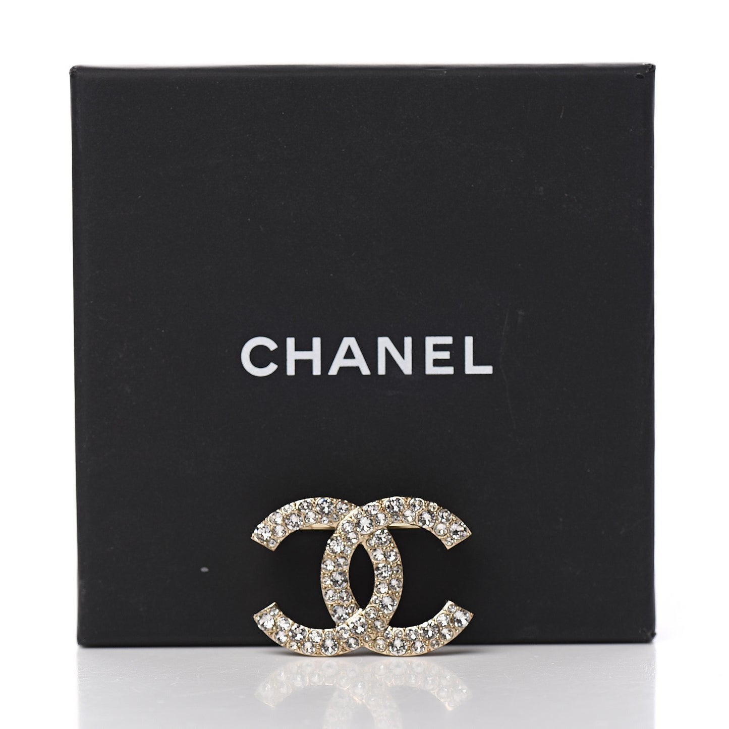 Crystal Palais Garnier CC Brooch Gold