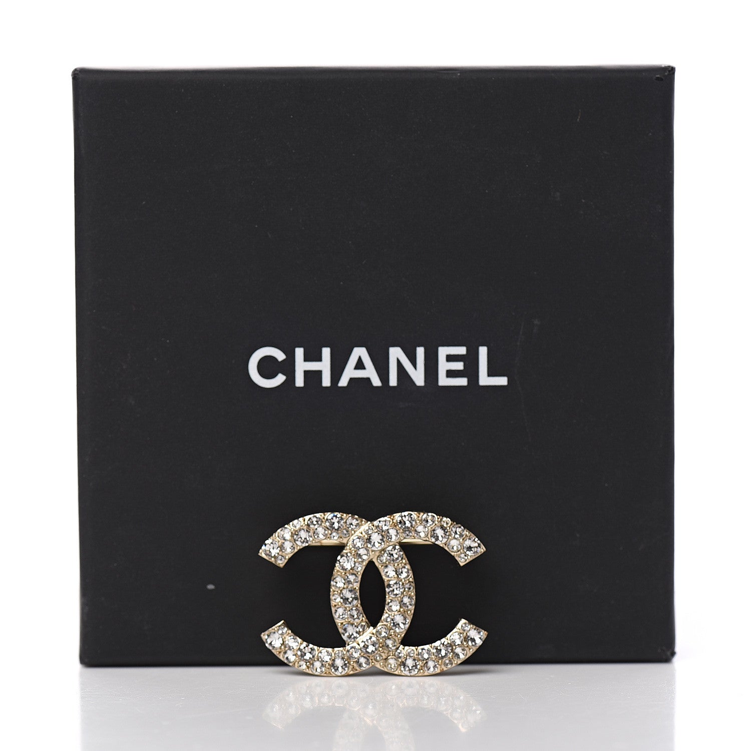 Chanel Crystal Palais Garnier CC Brooch Gold 4 of 4