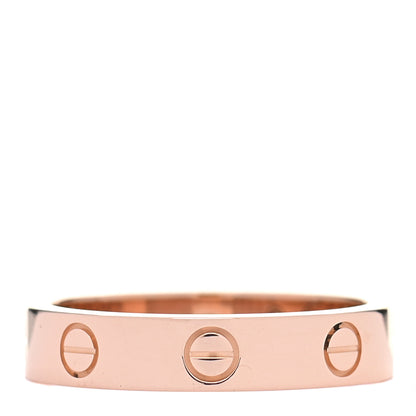 Cartier 18K Pink Gold Diamond 4mm LOVE Wedding Band Ring 53 6.25 3 of 4